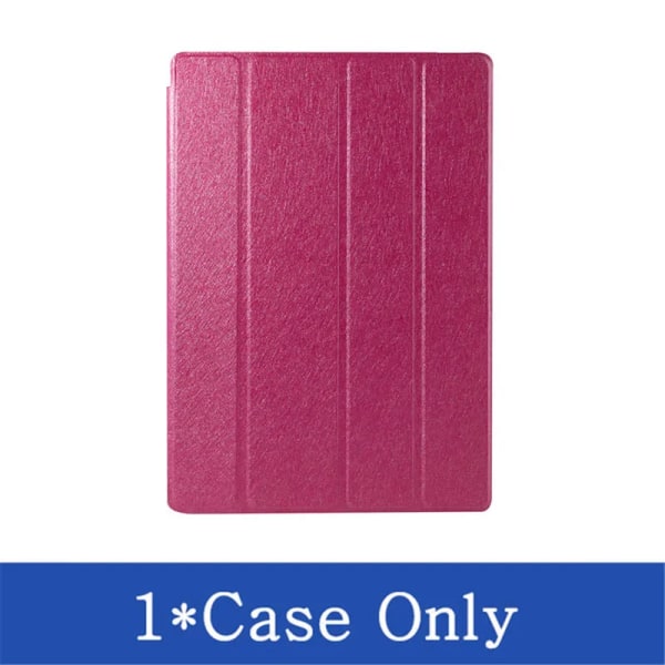 Case för Apple iPad Pro 11 2018 2020 2021 A2301 A2377 Trifold Stand Coque Magnetic Auto Wake Smart Cover + härdat glas iPad Pro 11 2020 Rose Red