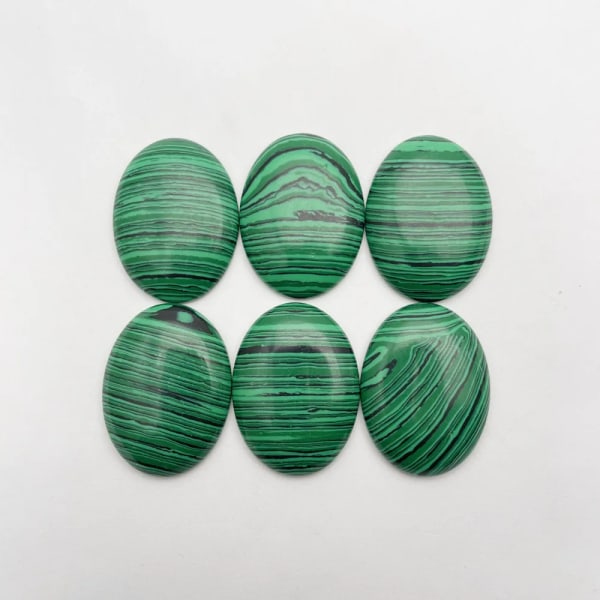 Mode Assorted 30*40mm Naturliga ovala stenpärlor berlocker Mixed CAB CABOCHON för smyckestillverkning 10st/lot malachite
