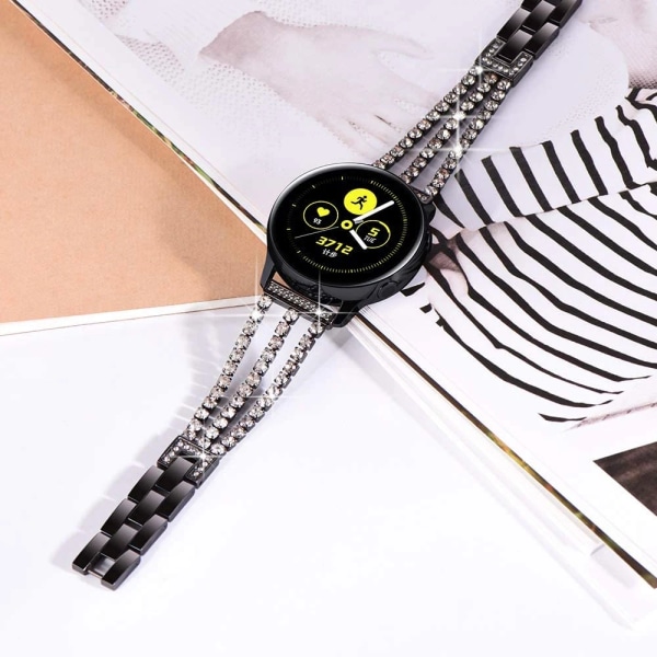 20mm 22mm metall diamantrem för Samsung Galaxy watch Active 2 Huawei watch GT/GT2 Dam Smart Watch Armband för Amazfit GTR Black Amazfit GTR 47mm