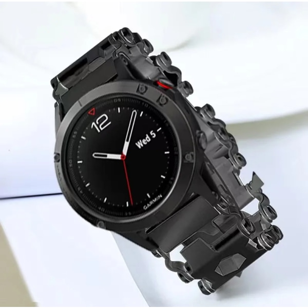 22 mm multifunktionell metallrem för Samsung Galaxy watch 3 46 mm Gear S3 46 mm Huawei watch GT GT2 För Amazfit GTR 47 mm verktygsband Black For other 22mm
