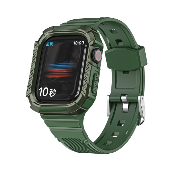 Silikonrem För Apple Watch Ultra 49mm 8 7 45mm 41mm Anti-fall skydd Smart watch För iwatch 6 5 4 SE 44mm 42mm 40mm Black-2 For 38mm 40mm 41mm