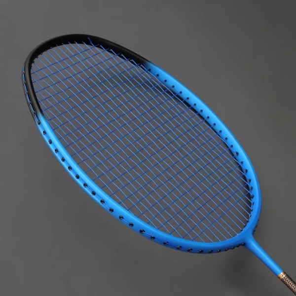 Professionell kolbadmintonracket Ultralätt racket 5U 75-79g Raquette Speed ​​Padel Lättvikt med väskor Strängar Blue