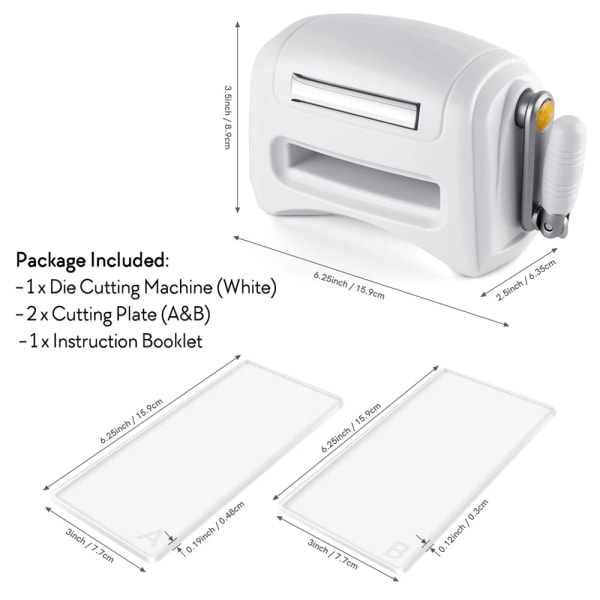 4 färger mini stansmaskin Handgjorda verktyg Manuell stansnings- och präglingsmaskin för gör-det-själv-scrapbooking-kort 2022 White