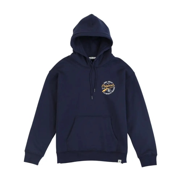 Varm fleece Tungtröja Luvtröja Herr Lös print Jogger Sweatshirts Plus Size 2023 Höst Vinter Nya Hoodies navy blue L