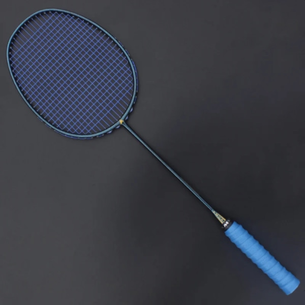 Ultralätt 5U T700 kolfibersträngad badmintonracket med strängväska Professionell racket Sports Force Padel Blue