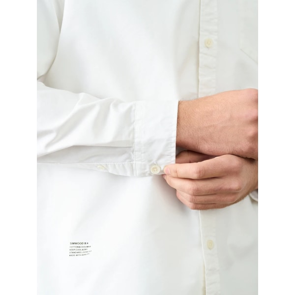 2023 Höstnya Casual Oxford-skjortor Herr Oversize Hög kvalitet Plus Size Märkeskläder White XXXL REC 90.5-100KG