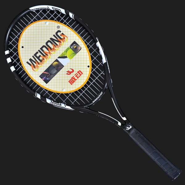 Träningsracket Carbon Tennisracket Sports Grip 4 3/8 tums tränare Rekommendera Professionellt racket för vuxna manliga kvinnor Red-2