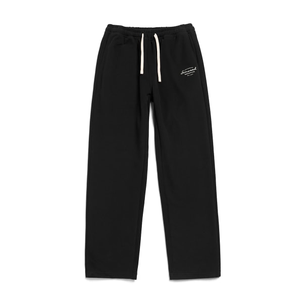 2023 Höstnya Oversize 430g Kolsyrat Kompakt Träningsbyxa i Spinning Tyg Herr Lös Plus Size Jogger med dragsko Black S REC 50-57.5KG