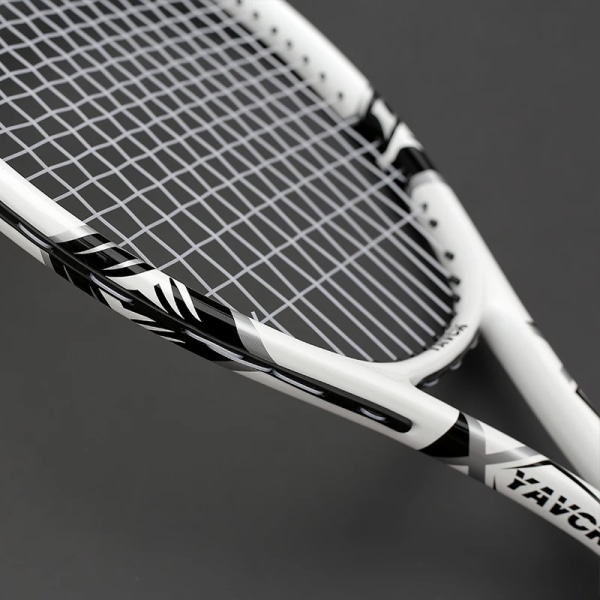Hög kvalitet Ultralätt aluminiumlegering kol tennisracket för vuxna Professionell träningsracket Stringväska Män Dam Padel Black