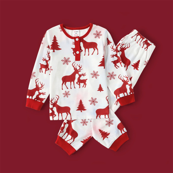 Christmas Tecknad Pepparkakor Man Allover Print Familj Matchande Pyjamas Set (flammsäker) White MenL
