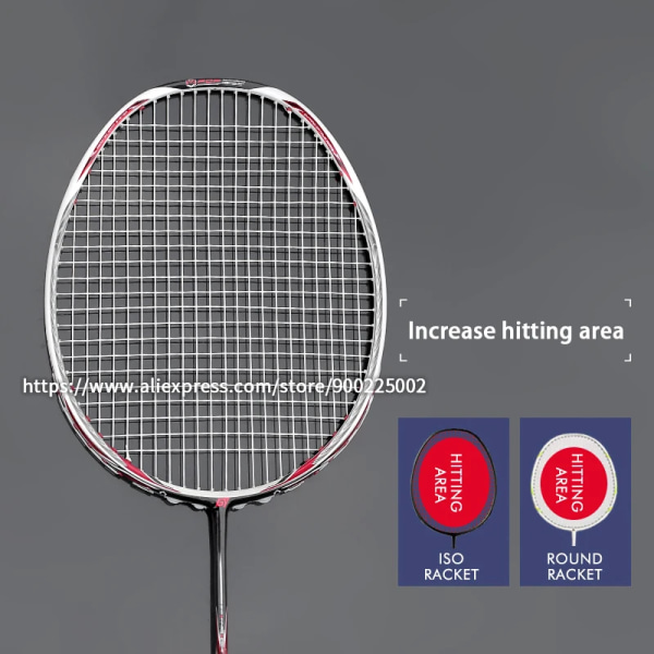 67-69g Ultralätt professionell kolbadmintonracket Raquette 7u Racket Z Speed ​​Force Padel Red