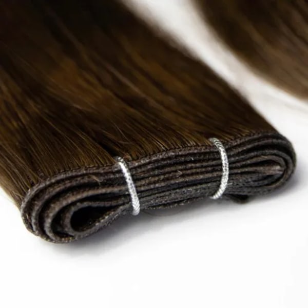 Genius Weft Virgin Hair Rakt människohår Buntar Dubbeldraget Naturlig Färg Riktigt Människohår 50G Kvinnor Hårförlängningar 1001 28inches