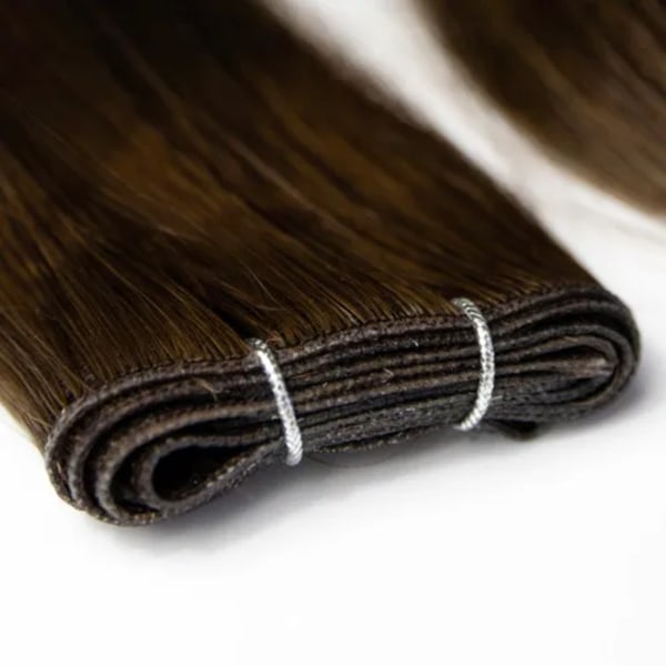 Genius Weft Virgin Hair Rakt människohår Buntar Dubbeldraget Naturlig Färg Riktigt Människohår 50G Kvinnor Hårförlängningar 1B 16Inches