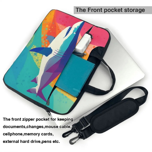 Shark Laptopväska Neo Fauvism För Macbook Air Pro Xiaomi Asus 13 14 15 15.6 Case Travelmate Stötsäker påse As Picture 13inch