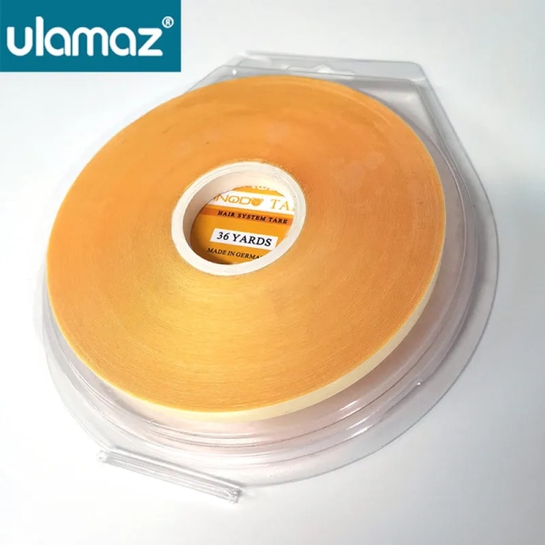 36 Yards självhäftande tejp Vattentät Ultra Hold Walker Tape Dubbelsidigt hårsystem Tejp för tupé/spets peruk/hårförlängning Yellow 36 Yards