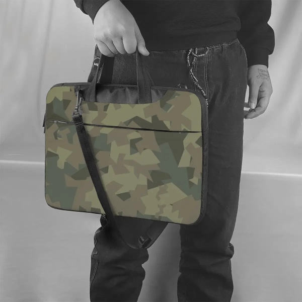 Military Camo Laptopväska Grön Camouflage Army För Macbook Air Pro Xiaomi Lenovo Asus 13 14 15.6 Fodral Snygg vattentät case 13 15.6-inch