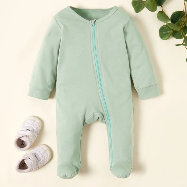 Ny ankomst vår och höst Baby Solid Jumpsuit Sex färger Baby Rompers Baby Red 9-12 Months