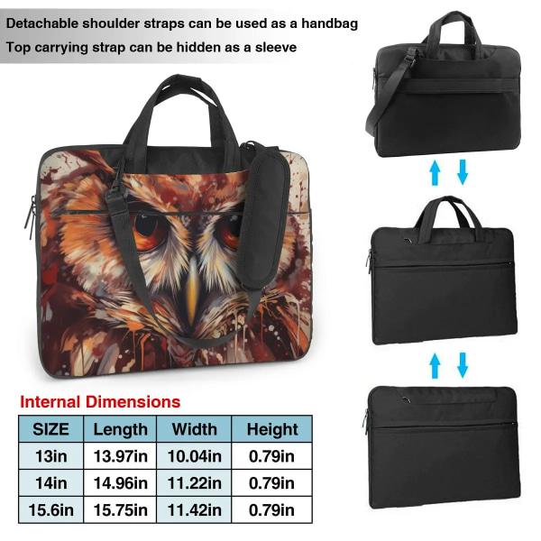 Owl Laptopväska Fantastisk Grotesque För Macbook Air Pro Acer Dell Case Snygg Vattentät 13 14 15 15,6 Fodral As Picture 15.6inch