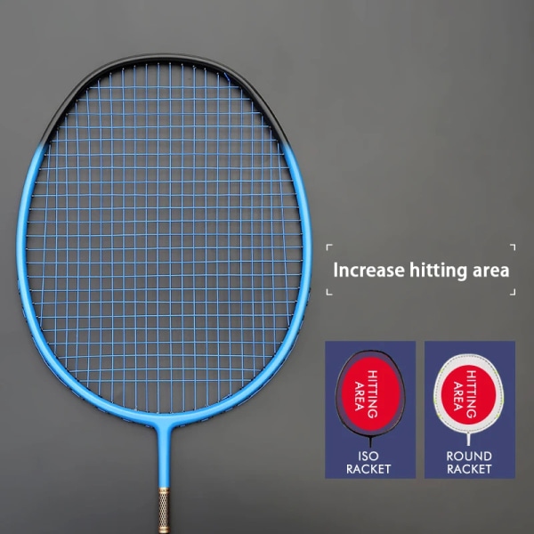 Professionell kolbadmintonracket Ultralätt racket 5U 75-79g Raquette Speed ​​Padel Lättvikt med väskor Strängar green