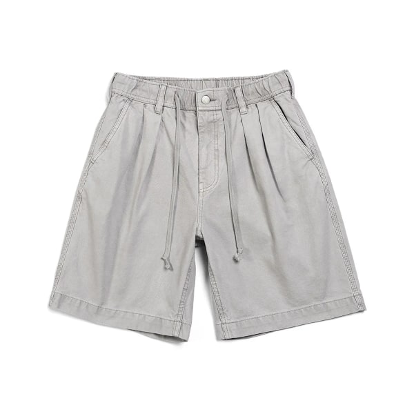 2023 Sommar Nya Oversize Vintage plagg färgade shorts Herr 330g Tungvikt Slub bomullstyg Dragsko Shorts SL230427 Grey XL