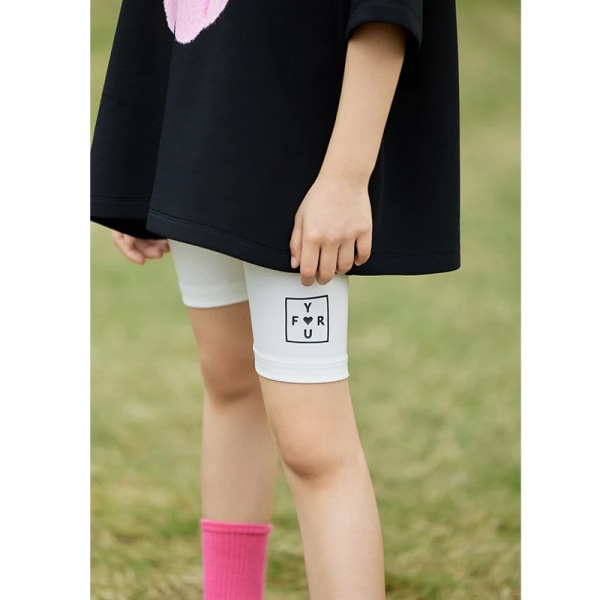 Kids 2023 Leggings för flickor Byxor Stickad Design Elastisk midja Shorts Casual Bekväma byxor Barnkläder 22362003 beige 140cm