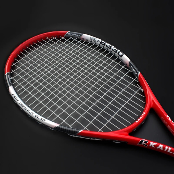 1 ST Professionell tennisracket med väska strängar Raqueta Padel Squash Aluminiumlegering Tennisracket Paddelracket Tenis Raketi Black