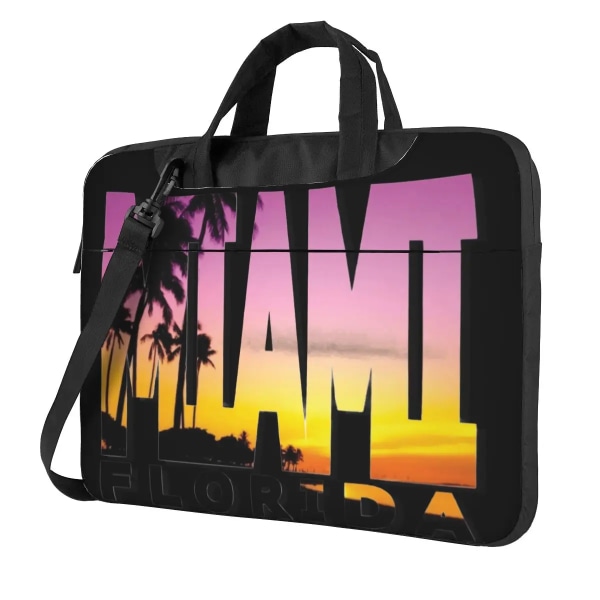 Laptop Sleeve Bag Miami vattentät portföljväska Seaside City Personality For Macbook Air Pro 13 14 15 15.6 Rolig datorväska As Picture 13inch
