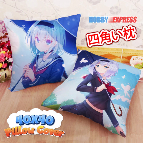 Hobby Express Ginko Sora The Ryuos Work is Never Done 40x40cm Fyrkantig Anime Dakimakura Cover FBZ628 40 cm x 40 cm Peach Skin
