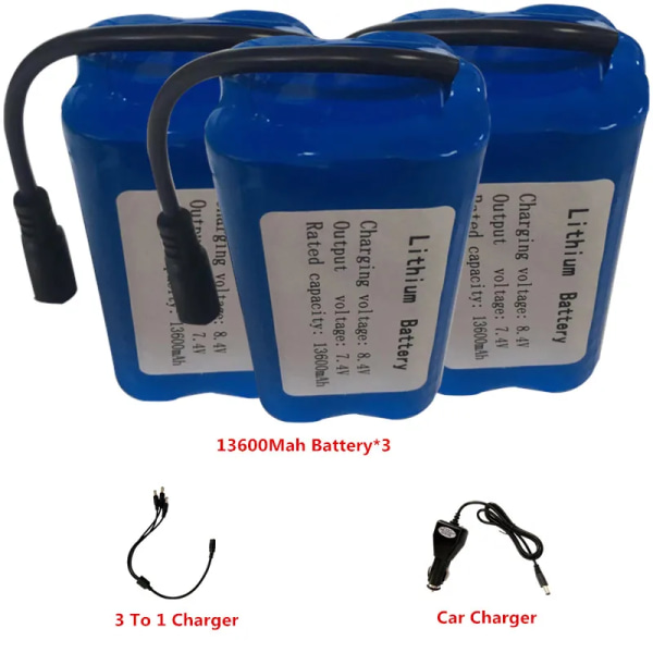 2011-5 V007 C18 H18 T188 T888 FX88 V18 D16B D18B Och annan modell RC Bait Båt Reservdelar 7,4V 6800/13600MAH Batteri/Billaddare 13600MAH 1B Charger