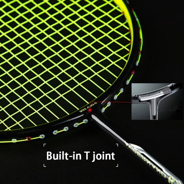 Ultralätt 8U 62-65G Full T800 Kolfiber Sting Badmintonracket med strängväskor Professionell racket Padel Max 30lbs Sport Orange