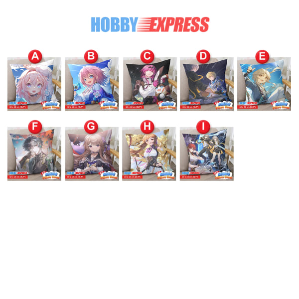 Hobby Express 40x40 cm case japansk anime Dakimakura cover Otaku Waifu Honkai Star Rail Peach Skin C