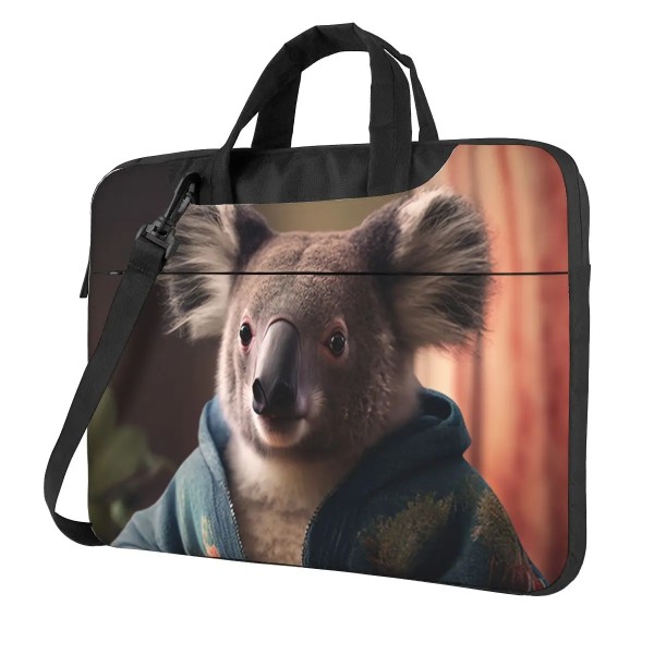 Koala bärbar datorväska Fantastiska porträtt Dapper för Macbook Air Pro Acer Dell Kawaii vattentät case 13 14 15 15.6 Portföljer As Picture 13inch