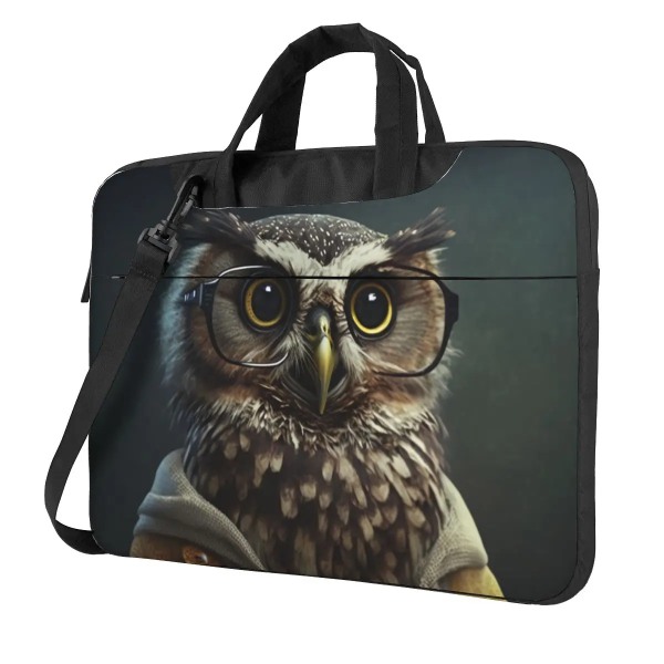 Owl Laptopväska Fantastiska porträtt Vackra kläder Resor för Macbook Air Pro Acer Dell Notebook case 13 14 15 15,6 Business-väska As Picture 14inch