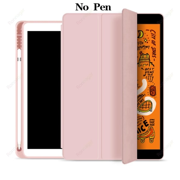 För ny iPad 10:e generationens case 2022 10,9 tum med pennhållare för iPad Air 5 4 10,9 iPad Pro 11 10,5 Air1 2 9,7 Mini 4 5 6 Pink iPad Air 5 10.9 2022