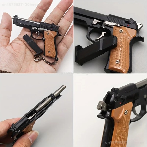 1:3 Metal Pistol Toy Gun Miniatyrmodell Beretta 92F Nyckelring Högkvalitativ samling Leksakspresenter Militär samlarobjekt 2024 Ny 1
