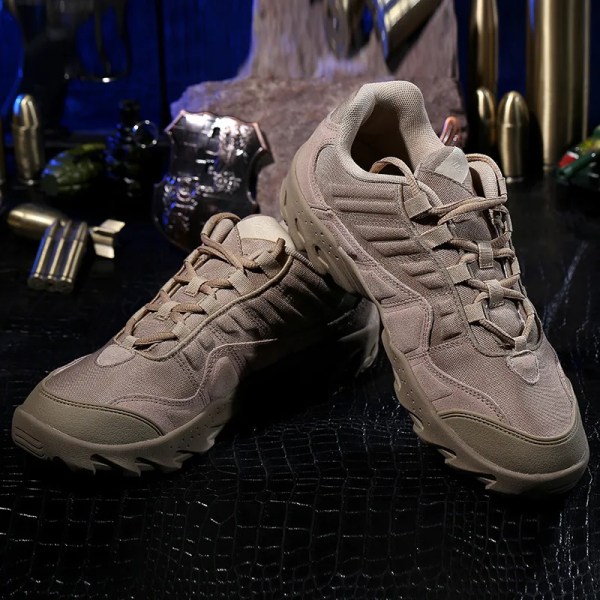 Tactical Boots Vandringsstövlar Herr Skor Vattentät Military Outdoor Combat Shoes Sneakers Khaki 9