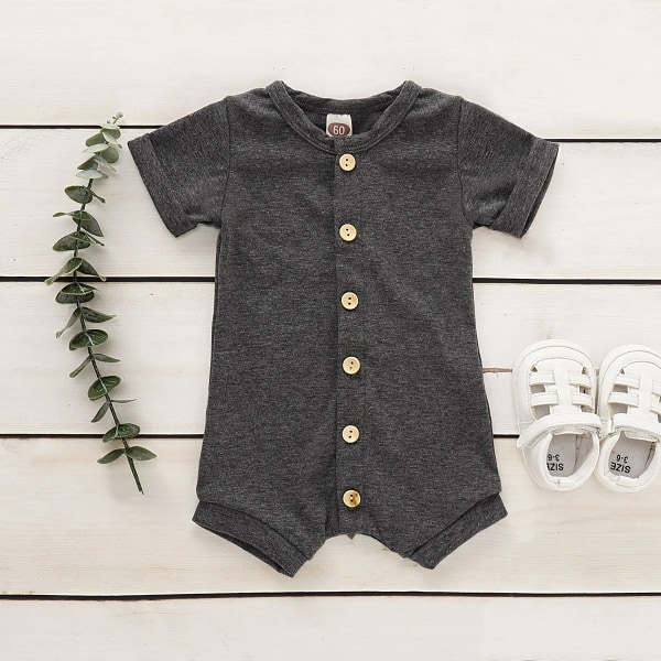 Baby kortärmad tröja Black-White 9-12 Months