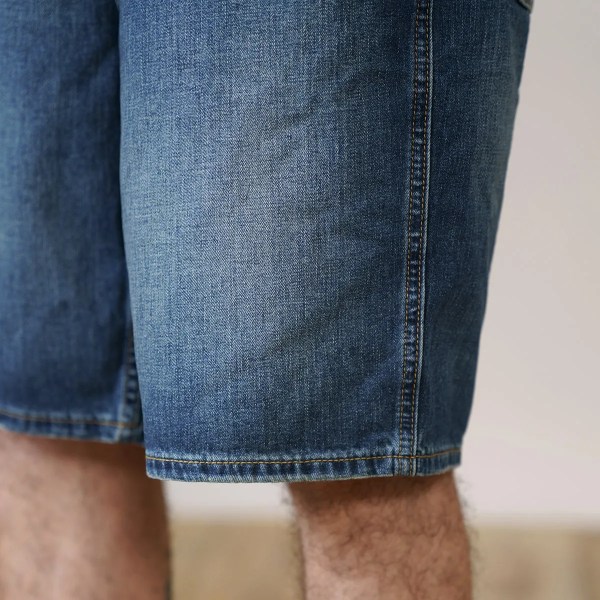 Sommar 2022 Nya löst sittande arbetskläder Herr Carpenter Short Oversize Cargo jeansshorts Jeans Plus Size Kvalitetskläder blue XXL