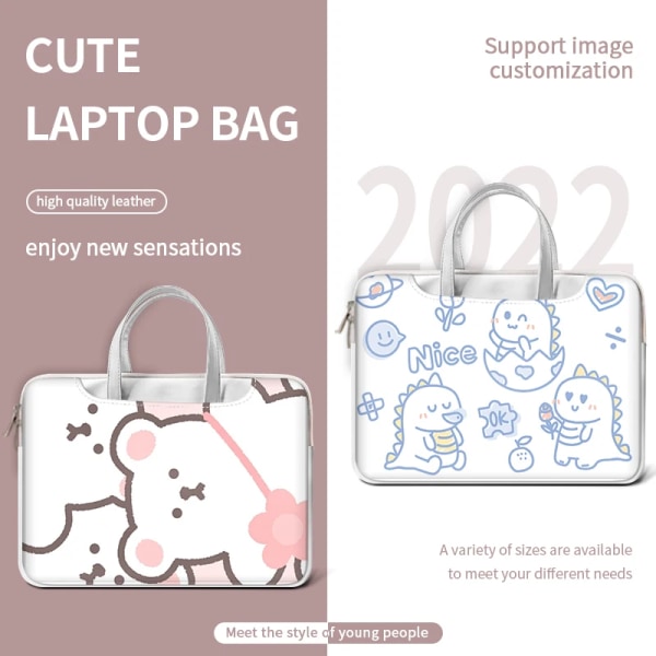 Laptopväska Case Multi Size 12 13 14 15 17 tum Cartoon Bag Datorhandväska för Macbook/HP/Lenovo/ Acer/Asus WK732 12inch