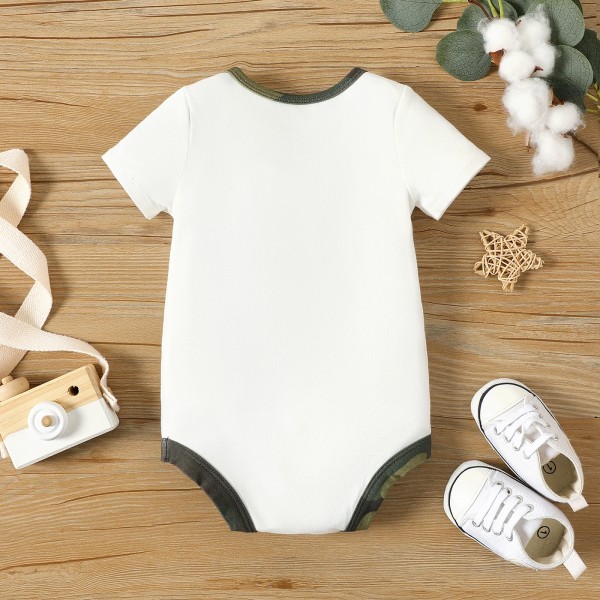Baby flicka/pojke Print kortärmade tröja White Baby12-18M