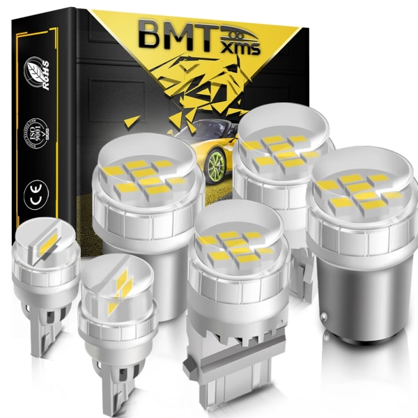 BMTxms 2st för LADA Vesta Granta Kalina Front DRL LED-ljus T20 W21/5W 7443 SRCK Billampa W5W W16W P21W P21/5W Dagsljus LADA front DRL