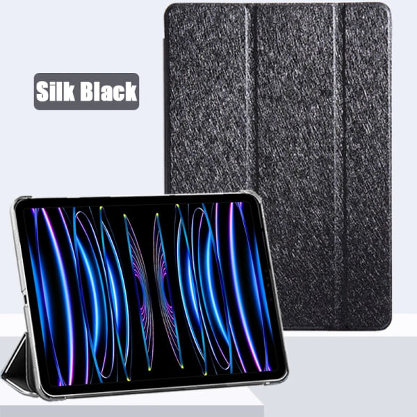 För iPad Pro 11 "smart cover iPad Air 1 2 3 4 5 iPad 5:e 6:e 7:e 8:e 9:e 10,2" stående genomskinligt case iPad Pro 11 2020 Black1