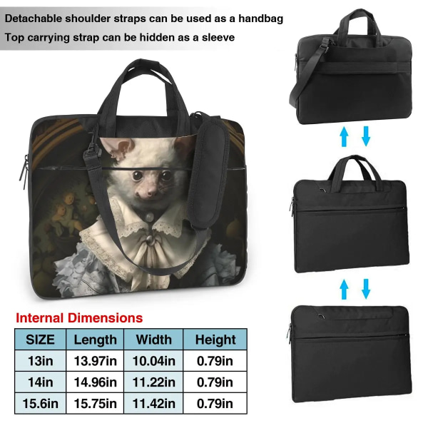 Bat Laptopväska Dapper kläder Fantastiska porträtt för Macbook Air Pro HP 13 14 15 15,6 case Snygga vattentäta portföljer As Picture 14inch