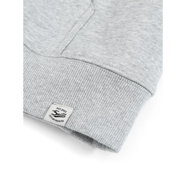 Varm fleece Tungtröja Luvtröja Herr Lös print Jogger Sweatshirts Plus Size 2023 Höst Vinter Nya Hoodies Floral grey S