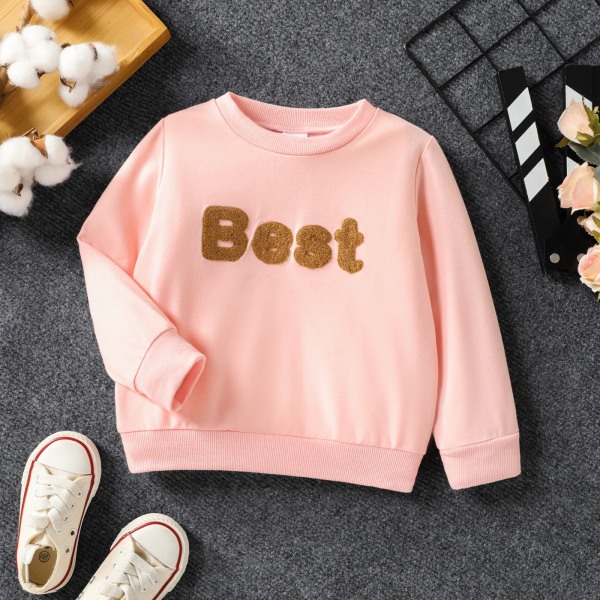 Broderad tröja för toddler Pink 3-4Years