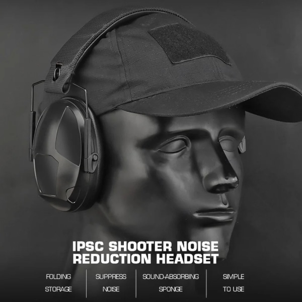 IPSC Shooting Noise Cancelling Headset Taktisk hörselkåpa Anti-brus hörlurar Hörselskydd Headset Vikbart hörselskydd HD51 BCP