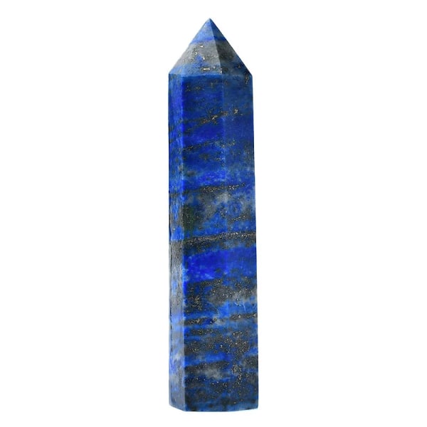110-130 mm naturlig kristallspets Lapis Lazuli Healing Stone Obelisk Quartz Wand Ornament för heminredning Energisten Pyramid Lapis Lazuli 110-130mm