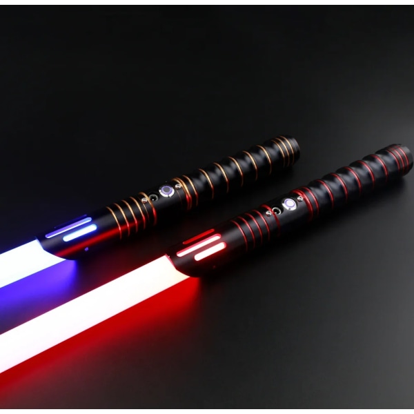 RGB Lightssaber Metal Hilt 12 färgskiftande och ljudfonter FOC Lock Up Light Sabre Cosplay Toys Blaster Laser Swords TSK-E09grays Super RGB