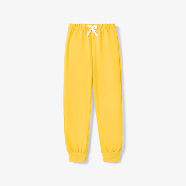 Kid Boy/Kid Girl Enfärgade elastiska byxor Yellow 9-10Years