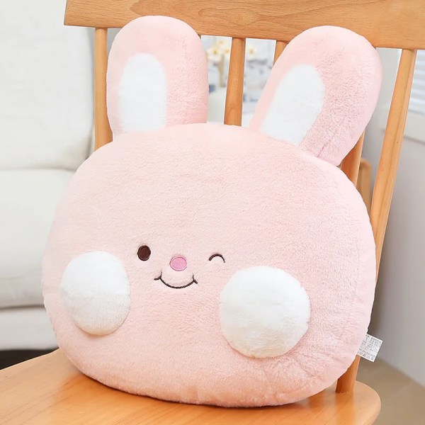 40cm Söt djurkudde Groda Kanin Shiba Inu Kudde Handvärmare filt 3 i 1 Mjuk fylld soffkudde Barn Flickor Gift Deco 40X40cm pink rabbit pillow